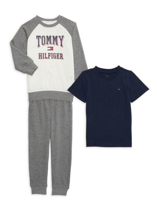 Tommy Hilfiger Baby Boy's 3-Piece Logo Fleece Set